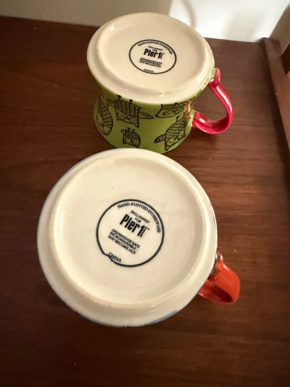 Pier One Owl Coffee Tea Cups - Picture 3 of 4